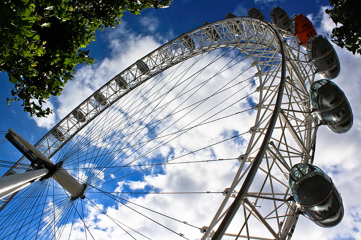 Lontoo, silmä, London Eye-maailmanpyörä, Matkailu, Maamerkki, Britannian, Englanti