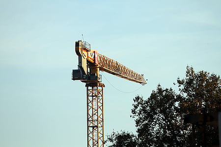baukran, crane boom, crane, boom, site, construction work