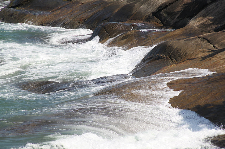 vagues, pierres, plages de