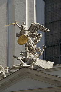 Archanioł, Michael, Wiedeń, Kościół, posąg, Rzeźba, chrześcijaństwo