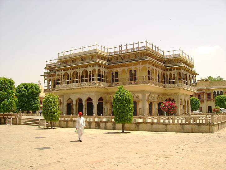 Jaipur, soligt, Palace, turism, Rajasthan