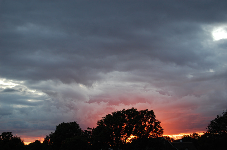 západ slnka, Cloud, žily