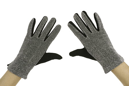handen, witte Fonds, handschoen, vinger, vingers, winter, hete