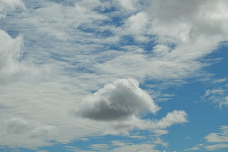 Soledad, đám mây, bầu trời, Celeste, trắng, cá nhân, bị cô lập