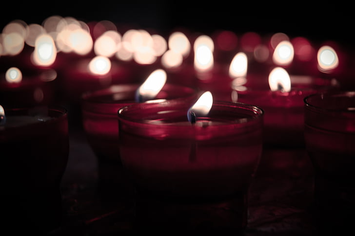 κεριά, φλόγα, φως, σκούρο, κερί, Πνευματικότητα, θρησκεία