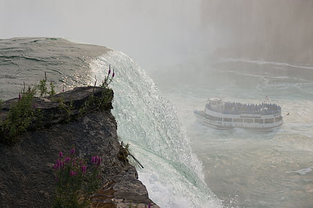 chutes du Niagara, américain, Niagara, rivière, Canada, chute d’eau, point de repère
