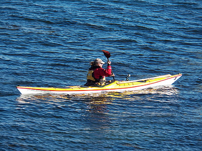kayak, kayak di mare, kayak, barca, Barche, nave, navi