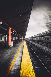 estación de tren, Depot, HDR, Los Ángeles, California, cielo, nubes