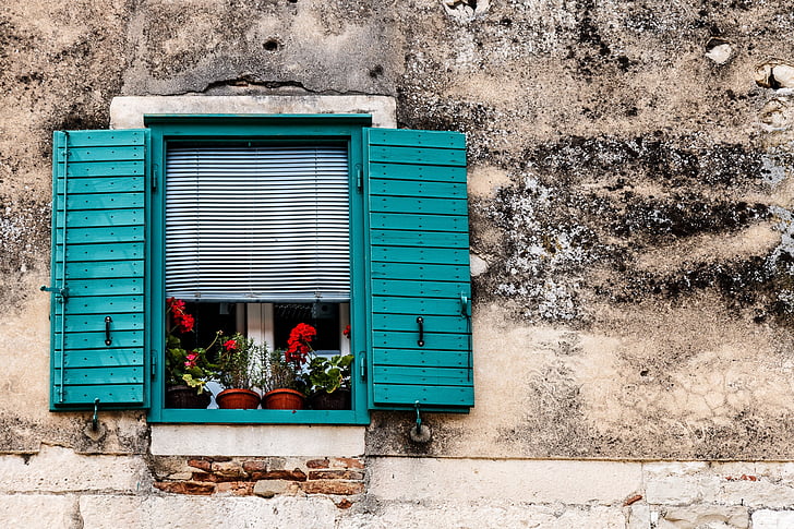 đi du lịch, hành trình, kỳ nghỉ, Croatia, Split, cửa sổ, cửa sổ