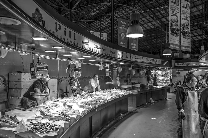 tržnici, morski sadeži, ribe, imenovane rothmans