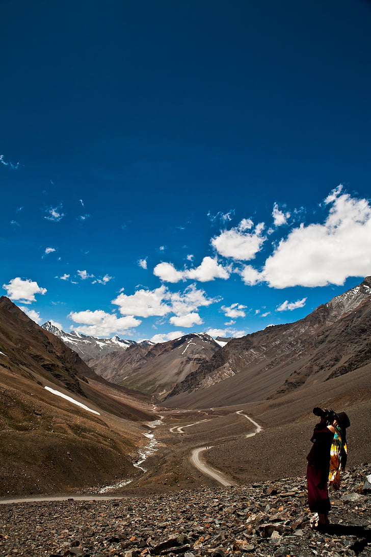 fotoğrafçılar, dağ, Highlands, kaya, Fotoğraf, dağ yolu, Himalaya