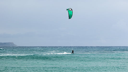 塞浦路斯, 阿依纳帕, makronissos 海滩, 风筝冲浪