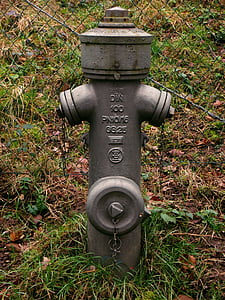 hidranto, vandens hidrantai, metalo, pilka, plieno, geležies - metalo