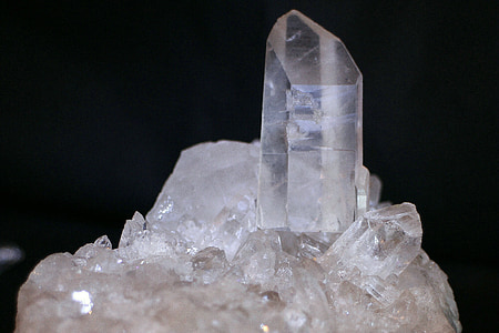 bergskristall, Crystal, Crystal kvarts, Quartz, ren kvarts, mineral, transparent