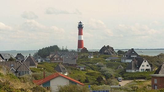 Lighthouse, ön slut, sylt, Nordsjön