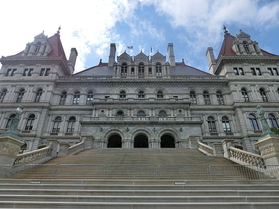 town hall, new york, new york state capitol, usa, america, building, historically