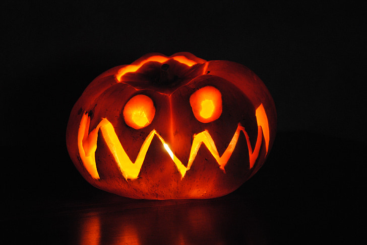pumpa, Halloween, part, kul, fest, skrämmande, Horror