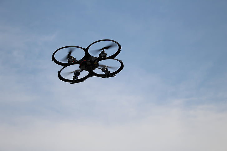 quadrocopter, máy bay, điều khiển từ xa