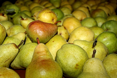 pears, spring, summer, green, fruit, fresh, abundance