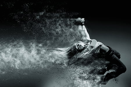 person, movement, speed, black and white, sand, one man only, human body part
