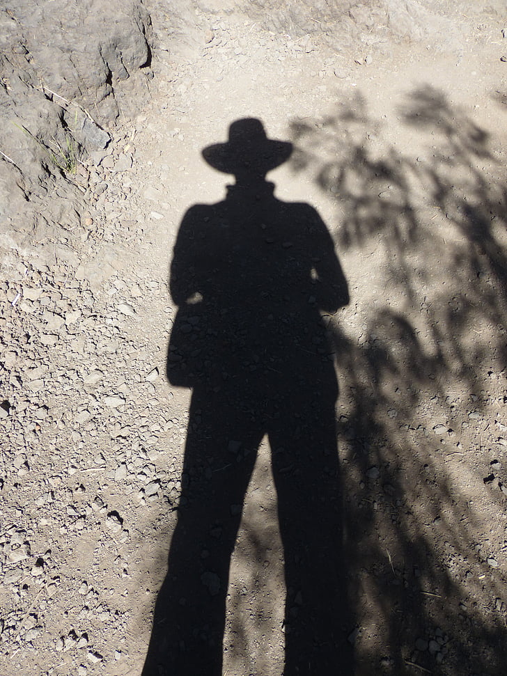 latino-americanos, jogo de sombras, lichtspiel, vaqueiro, chapéu, homem, retrato