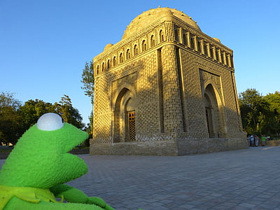 samanid mauzoleum, hrobka, Ismail samanis, Tholos hrobka, Cihlová architektura, Kermit, žába