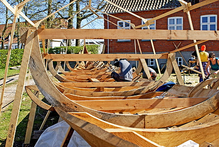 Vikingská loď, loděnice, Dánsko