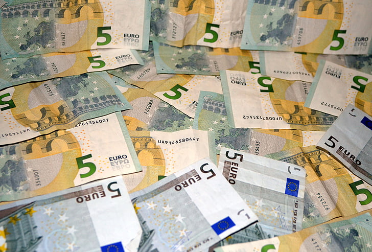 soldi, Euro, valuta, fattura del dollaro