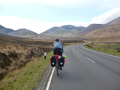 Skotland, cykling, højland, cykel, landskab