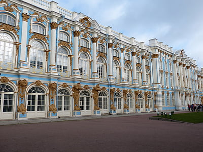 Palais de Catherine, Saint-Pétersbourg, Russie, Tourisme, façade, Palais, architecture