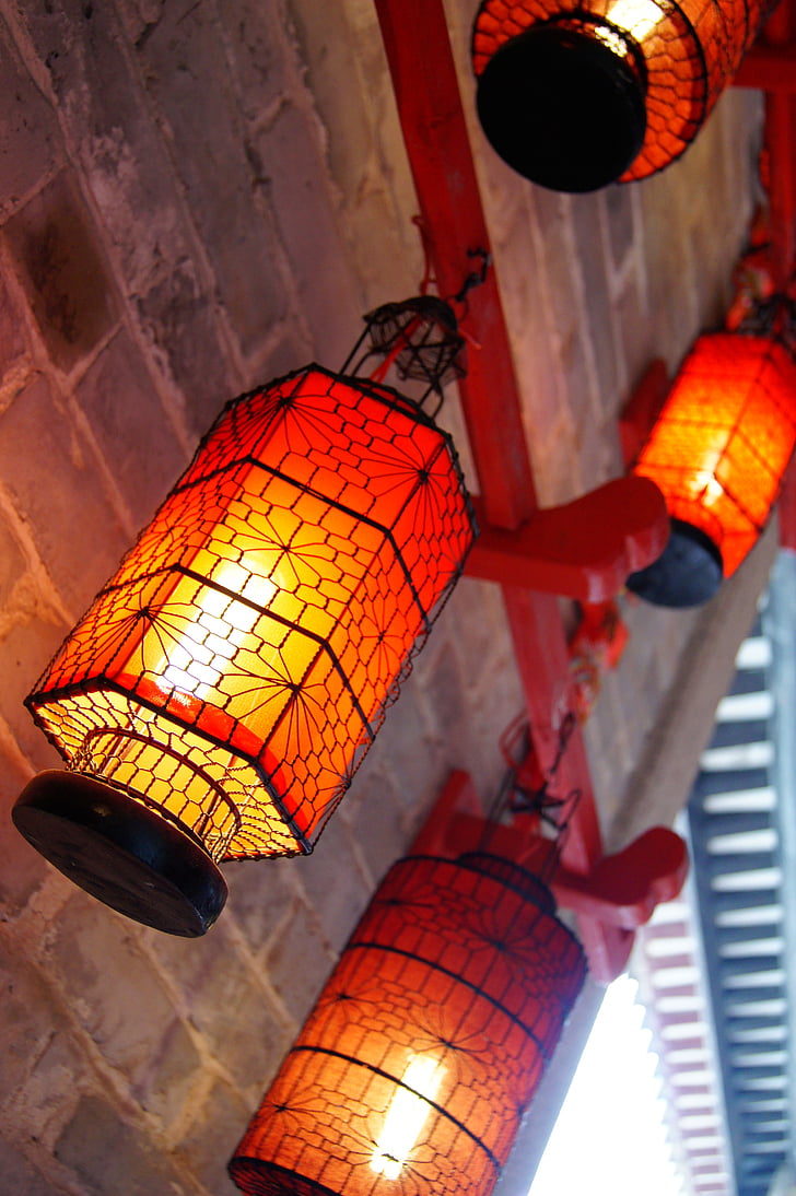 lanterne, rød lanterne, festlig, elektrisk lampe, belysningsudstyr, arkitektur