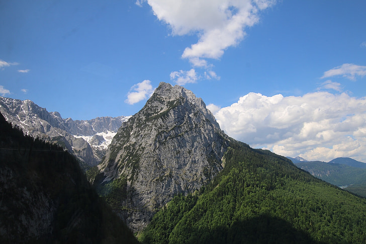 góry, podróży, Garmisch, Bawaria, Monachium, Zugspitze, Latem