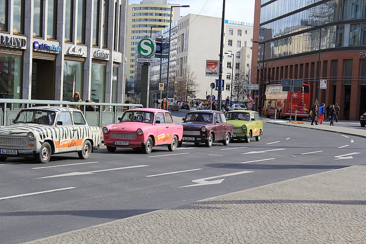 Berlin, taxi, városi, utca