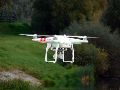 quadrocopter, hélice, modèle, rotors, drone, mouche, machine volante