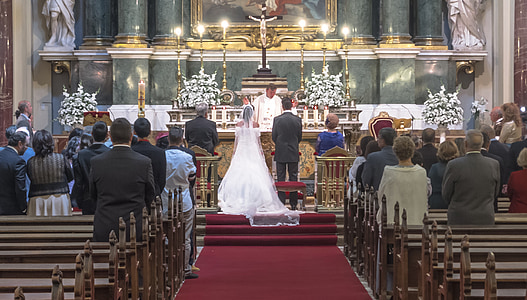 Свадьба, люди, Церковь, Бракосочетание, события, сердце, женихов