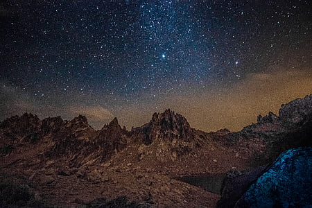 refugio frey, Cerro catedral, Patagonia, daba, naktī, kalni