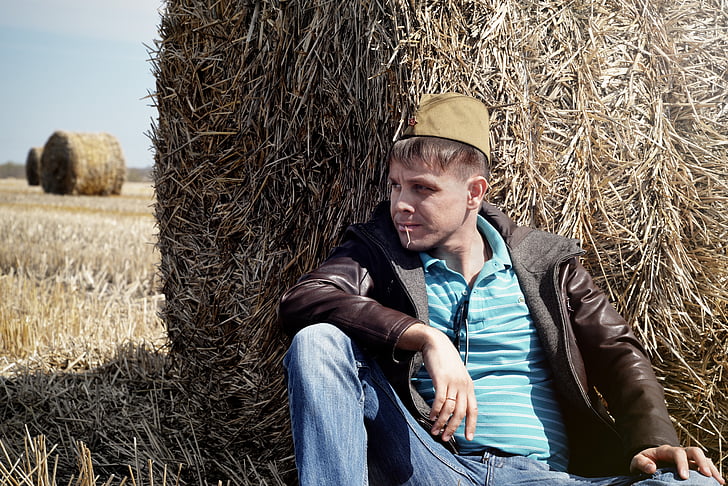 hay, spring, 9maâ, man, young, harvesting, autumn