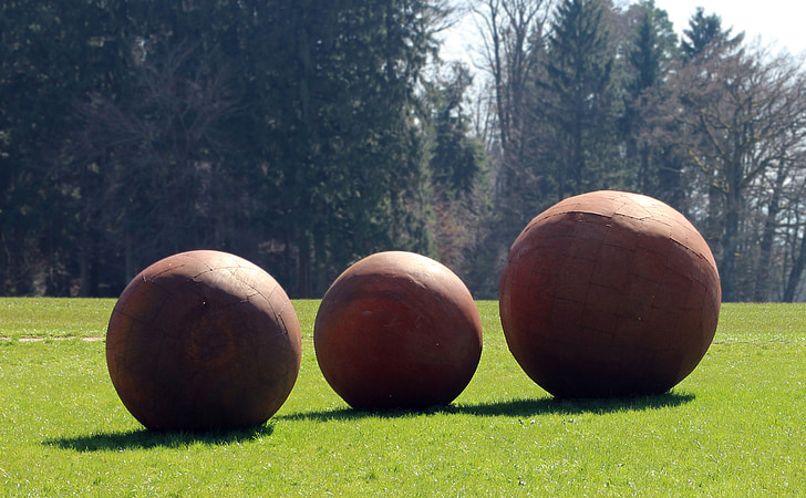 ball, balls, metal, art, nature, metal ball, metal art