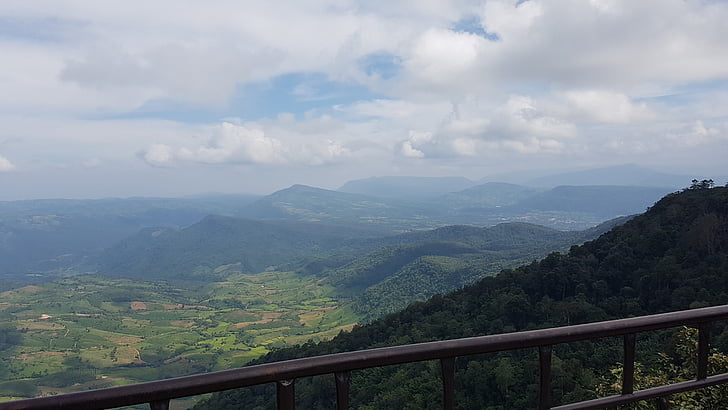 gyönyörű, hegyek, a, Chiang Mai térképén