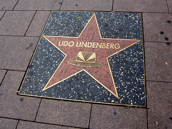 wandeling van de roem, trottoir, Hollywood boulevard, ster, Udo lindenberg, Lindenberg, kunstenaars