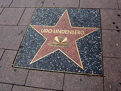 séta a hírnév, járdán, Hollywood boulevard, Star, Udo lindenberg, Lindenberg, művészek