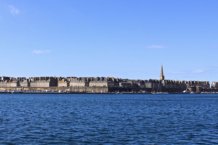 Saint-Malo, sjøen, hav, Bretagne, Panorama, arkitektur, berømte place