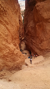klanac, kanjon, silazak, Bryce canyon, stijena, erozije, Utah