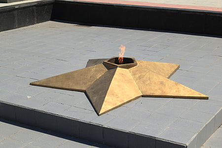 Moldavien, Transnistrien, Tiraspol, eviga, Flame, torget