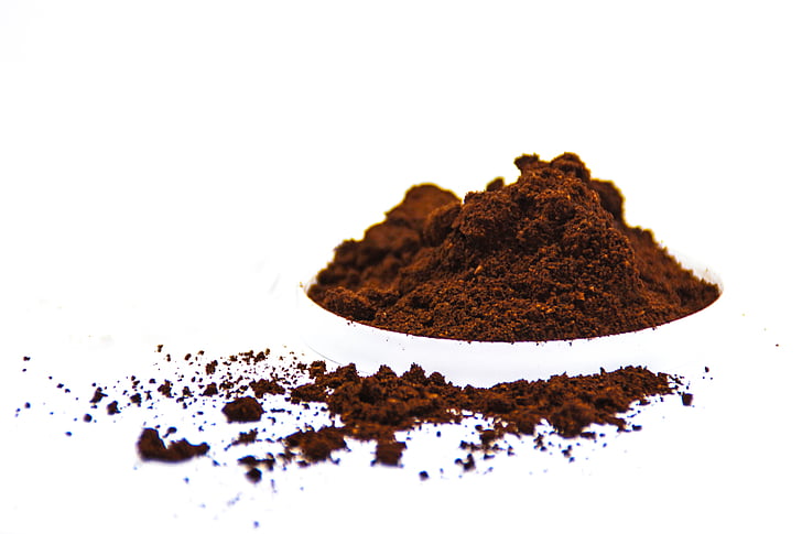coffee, powder, white background, white, food, brown, image