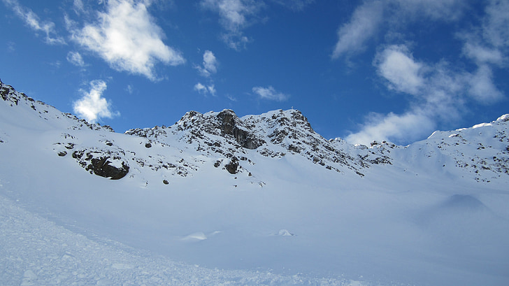 montagnes, alpin, neige