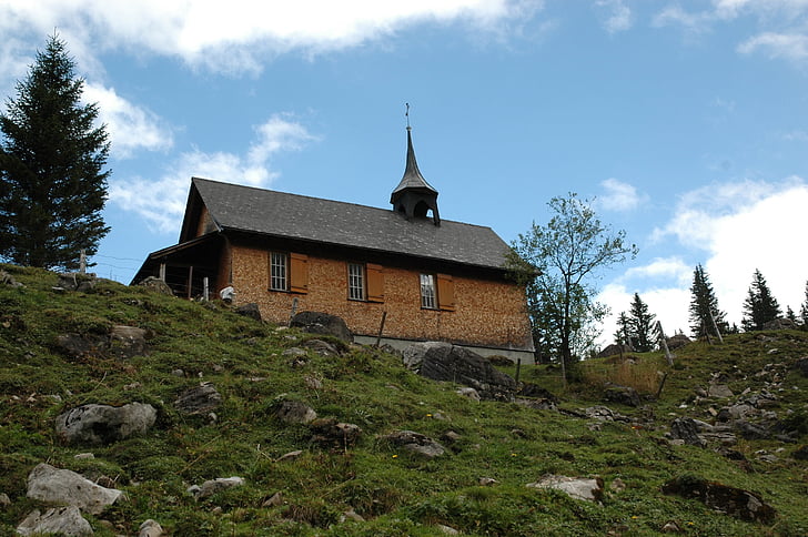 chapel, church, mountain chapel, mountain, alpine