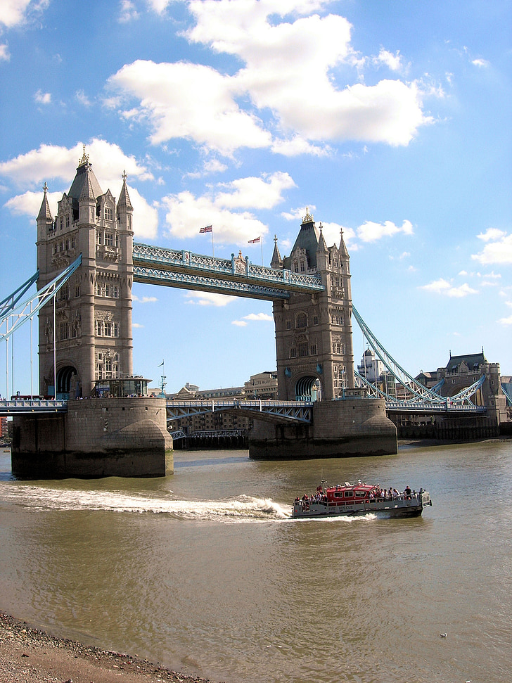 London, Bridge, floden, City, England, UK, Storbritannien