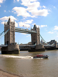 Лондон, мост, река, град, Англия, Великобритания, Великобритания