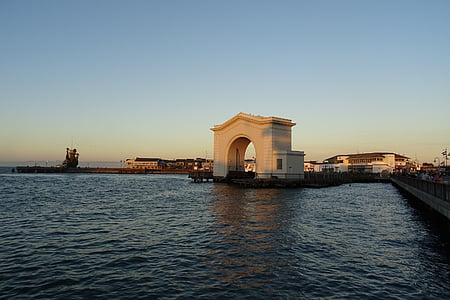 Pier, vid vattnet, Embarcadero, Bay, San francisco, hamn, USA